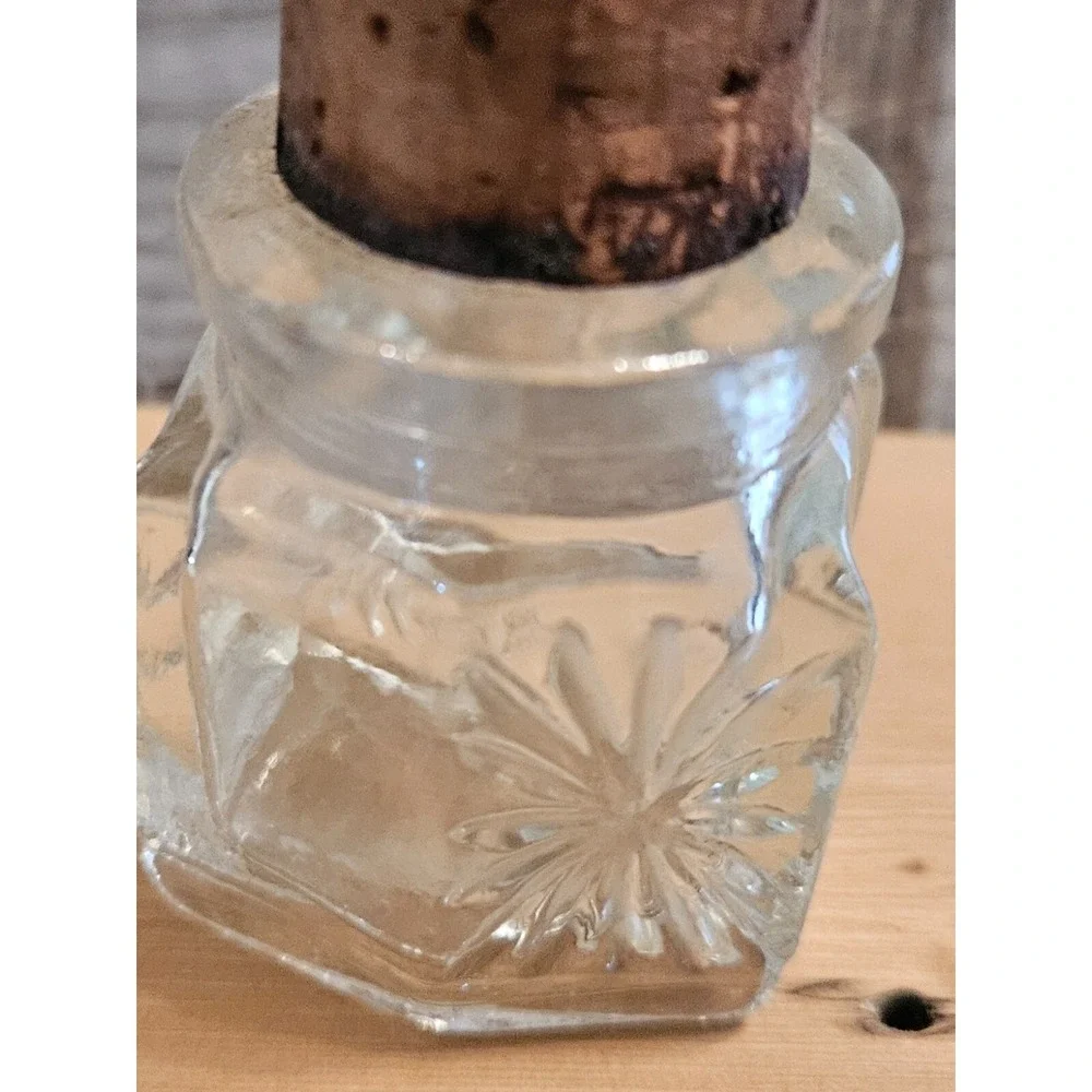 Vintage Glass Apothecary Bottle Cork Stopper Decorative Display‎